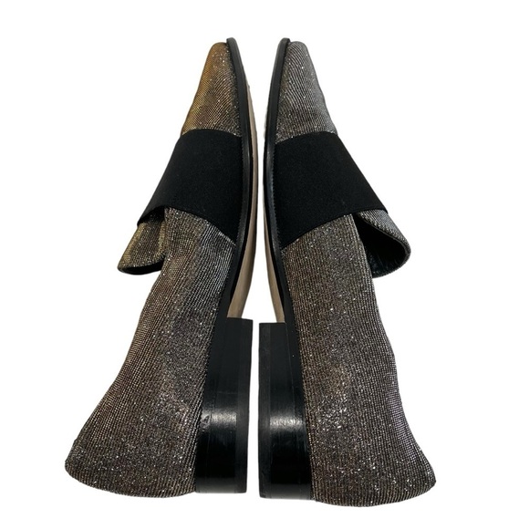 Stuart Weitzman Metallic Leather Point Toe Loafers Flats Women’s 7.5 - Picture 8 of 13